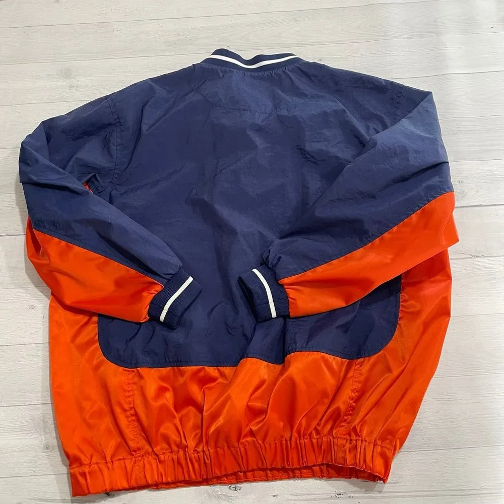 Vintage 90's Nike orange‎ navy Pullover Windbreaker Youth XL